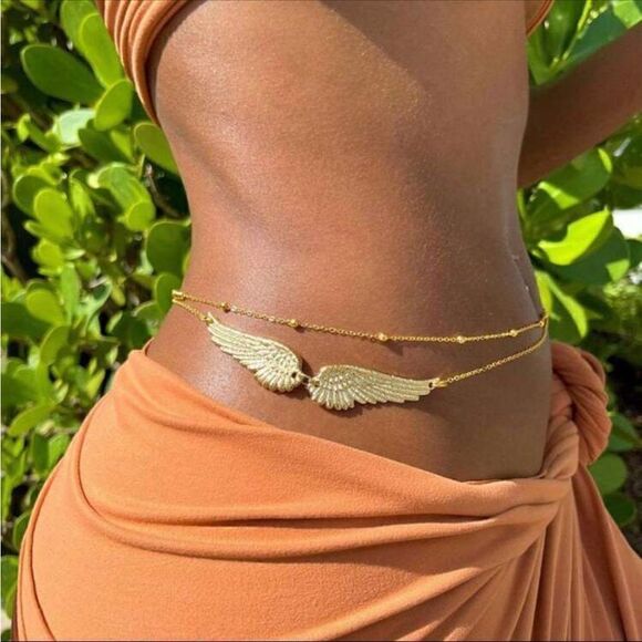 Free People Jewelry - Wing boho belly chain #1227